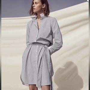 J.crew striped shirt dress with tie- 8 NWT